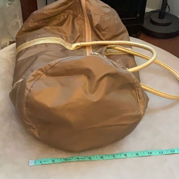 Y2K VTG *GUESS* Bronze Gold Weekender Overnight School Duffle Bag - Picture 11 of 12